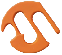 a logo similar to Microchip's, made of orange clay